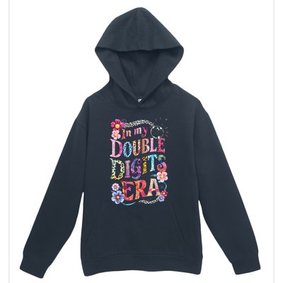 10th Birthday Girl In My Double Digits Era Retro 10 Year Old Urban Pullover Hoodie