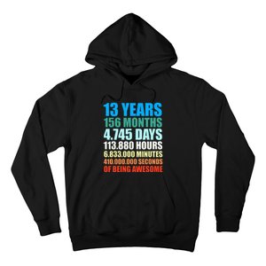 13th Birthday Gift Boy 13 Years Being Awesome Hoodie