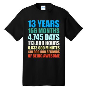 13th Birthday Gift Boy 13 Years Being Awesome Tall T-Shirt