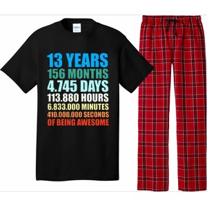 13th Birthday Gift Boy 13 Years Being Awesome Pajama Set