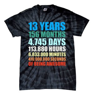 13th Birthday Gift Boy 13 Years Being Awesome Tie-Dye T-Shirt