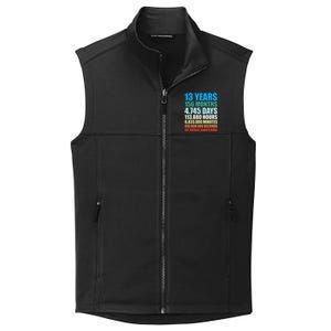 13th Birthday Gift Boy 13 Years Being Awesome Collective Smooth Fleece Vest