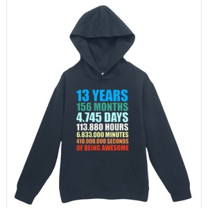 13th Birthday Gift Boy 13 Years Being Awesome Urban Pullover Hoodie