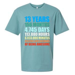 13th Birthday Gift Boy 13 Years Being Awesome Sueded Cloud Jersey T-Shirt