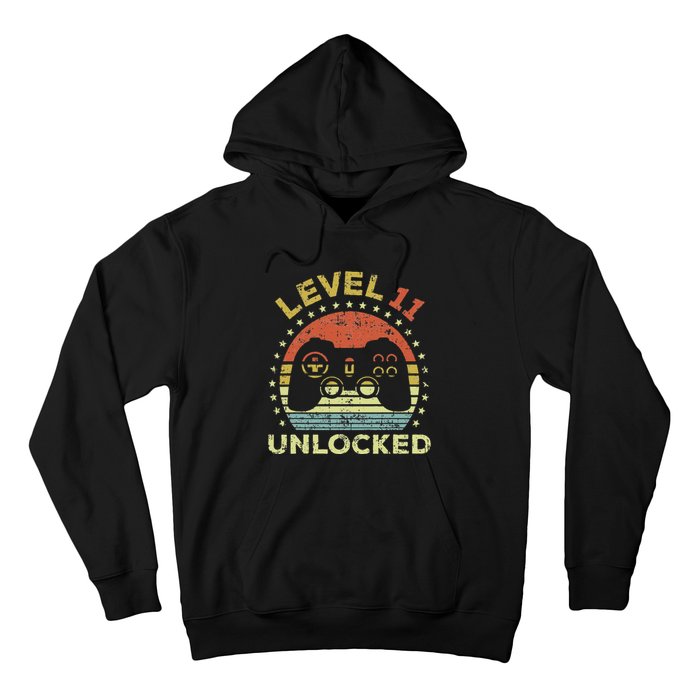 11th Birthday Gaming Level 11 Unlocked Hoodie