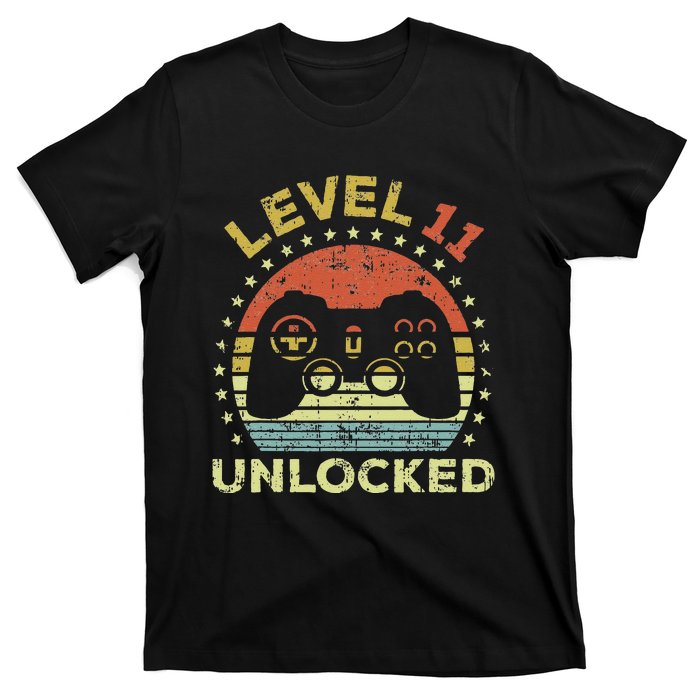 11th Birthday Gaming Level 11 Unlocked T-Shirt