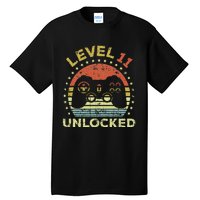 11th Birthday Gaming Level 11 Unlocked Tall T-Shirt