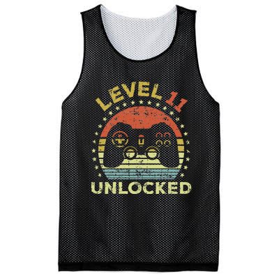 11th Birthday Gaming Level 11 Unlocked Mesh Reversible Basketball Jersey Tank