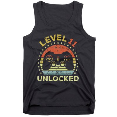 11th Birthday Gaming Level 11 Unlocked Tank Top