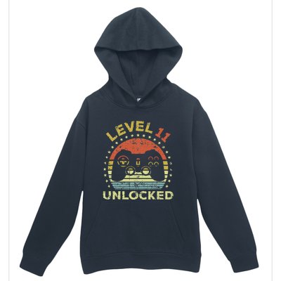 11th Birthday Gaming Level 11 Unlocked Urban Pullover Hoodie