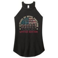 13th Birthday Gift Boys Vintage 2009 13 Years Old USA Flag Women's Perfect Tri Rocker Tank