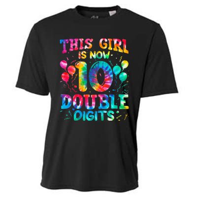 10th Birthday Gift This Is Now 10 Tie Dye Double Digits Cooling Performance Crew T-Shirt