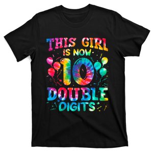 10th Birthday Gift This Is Now 10 Tie Dye Double Digits T-Shirt