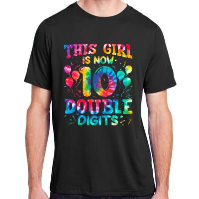 10th Birthday Gift This Is Now 10 Tie Dye Double Digits Adult ChromaSoft Performance T-Shirt