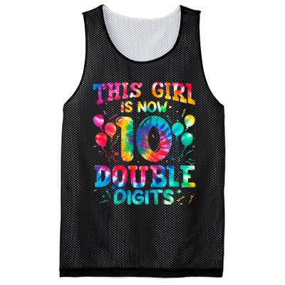 10th Birthday Gift This Is Now 10 Tie Dye Double Digits Mesh Reversible Basketball Jersey Tank