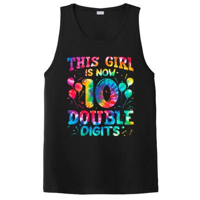 10th Birthday Gift This Is Now 10 Tie Dye Double Digits PosiCharge Competitor Tank