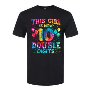 10th Birthday Gift This Is Now 10 Tie Dye Double Digits Softstyle CVC T-Shirt