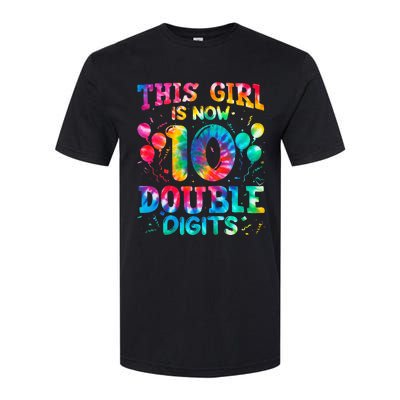 10th Birthday Gift This Is Now 10 Tie Dye Double Digits Softstyle CVC T-Shirt