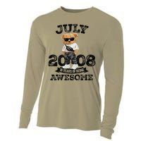 16th Birthday Gift 16 Year Old Vintage July 2008 Cooling Performance Long Sleeve Crew