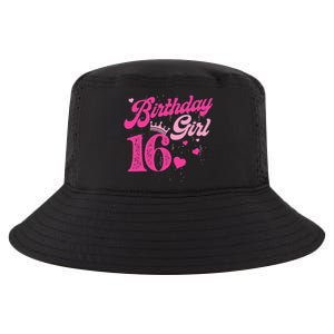 16th Birthday Girl Crown 16 Years Old Bday Cool Comfort Performance Bucket Hat