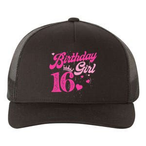 16th Birthday Girl Crown 16 Years Old Bday Yupoong Adult 5-Panel Trucker Hat