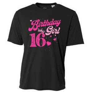 16th Birthday Girl Crown 16 Years Old Bday Cooling Performance Crew T-Shirt