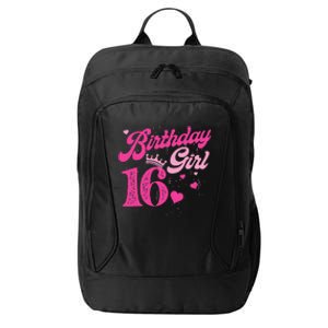 16th Birthday Girl Crown 16 Years Old Bday City Backpack