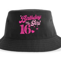 16th Birthday Girl Crown 16 Years Old Bday Sustainable Bucket Hat