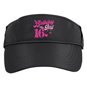 16th Birthday Girl Crown 16 Years Old Bday Adult Drive Performance Visor