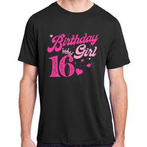 16th Birthday Girl Crown 16 Years Old Bday Adult ChromaSoft Performance T-Shirt