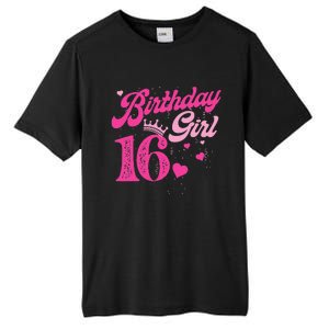 16th Birthday Girl Crown 16 Years Old Bday Tall Fusion ChromaSoft Performance T-Shirt