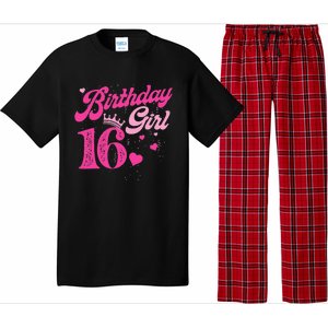 16th Birthday Girl Crown 16 Years Old Bday Pajama Set