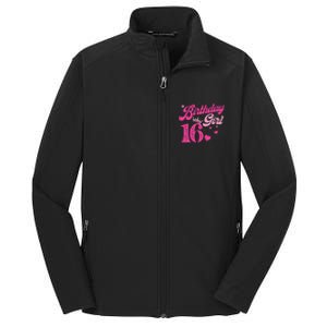 16th Birthday Girl Crown 16 Years Old Bday Core Soft Shell Jacket