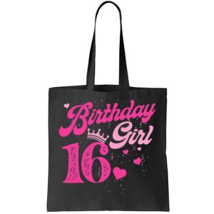 16th Birthday Girl Crown 16 Years Old Bday Tote Bag