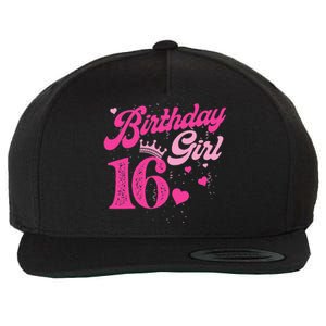 16th Birthday Girl Crown 16 Years Old Bday Wool Snapback Cap