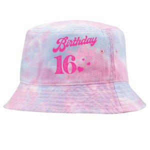 16th Birthday Girl Crown 16 Years Old Bday Tie-Dyed Bucket Hat