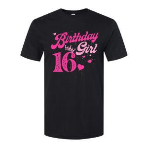 16th Birthday Girl Crown 16 Years Old Bday Softstyle CVC T-Shirt