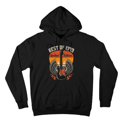 1949 Birthday Gifts Guitar Lovers 75th Hoodie