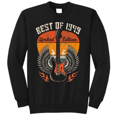 1949 Birthday Gifts Guitar Lovers 75th Sweatshirt