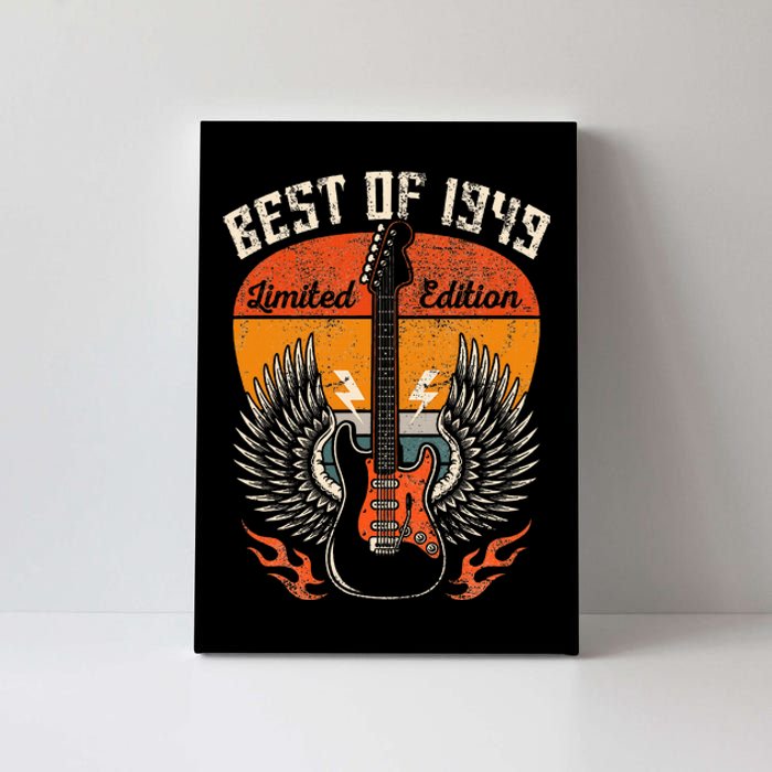 1949 Birthday Gifts Guitar Lovers 75th Canvas