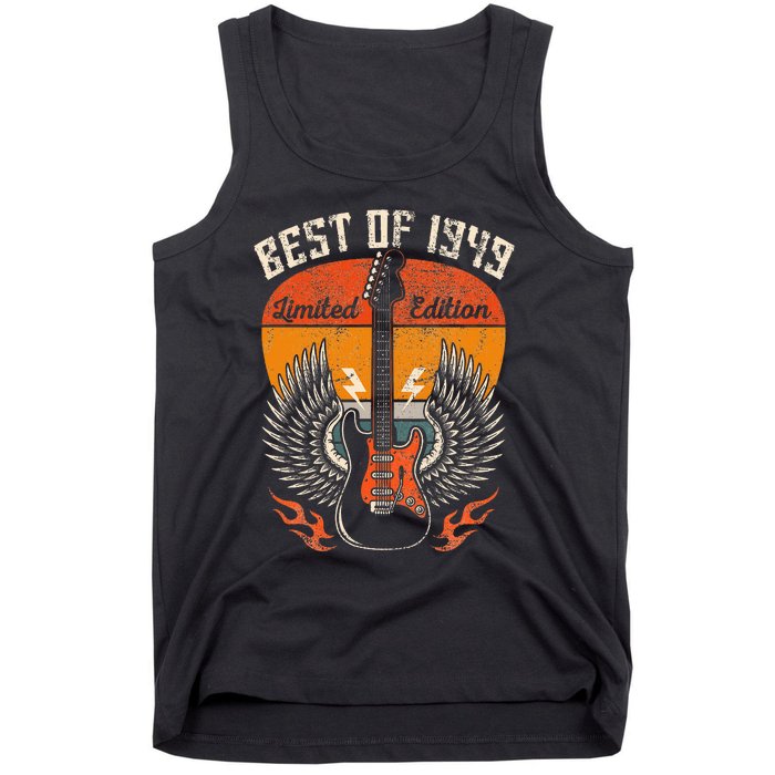 1949 Birthday Gifts Guitar Lovers 75th Tank Top