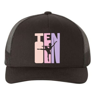 10th Birthday Gift Ballet Dancer 10 Years Old Ballerina Yupoong Adult 5-Panel Trucker Hat