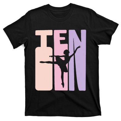 10th Birthday Gift Ballet Dancer 10 Years Old Ballerina T-Shirt