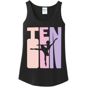 10th Birthday Gift Ballet Dancer 10 Years Old Ballerina Ladies Essential Tank