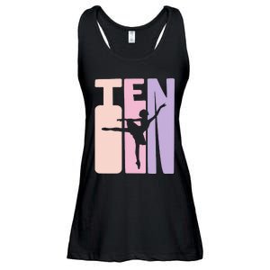 10th Birthday Gift Ballet Dancer 10 Years Old Ballerina Ladies Essential Flowy Tank