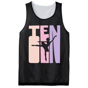 10th Birthday Gift Ballet Dancer 10 Years Old Ballerina Mesh Reversible Basketball Jersey Tank