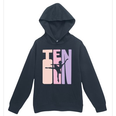 10th Birthday Gift Ballet Dancer 10 Years Old Ballerina Urban Pullover Hoodie