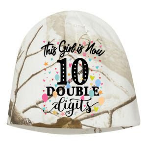 10th Birthday Gifts Shirt This Girl Is Now 10 Double Digits Kati - Camo Knit Beanie