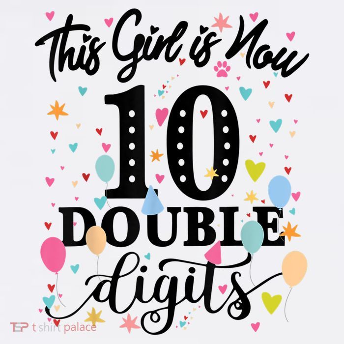 10th Birthday Gifts Shirt This Girl Is Now 10 Double Digits Flatbill Hat