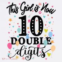 10th Birthday Gifts Shirt This Girl Is Now 10 Double Digits Tank Top